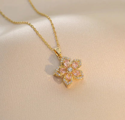 Rotating  Zircon Necklace